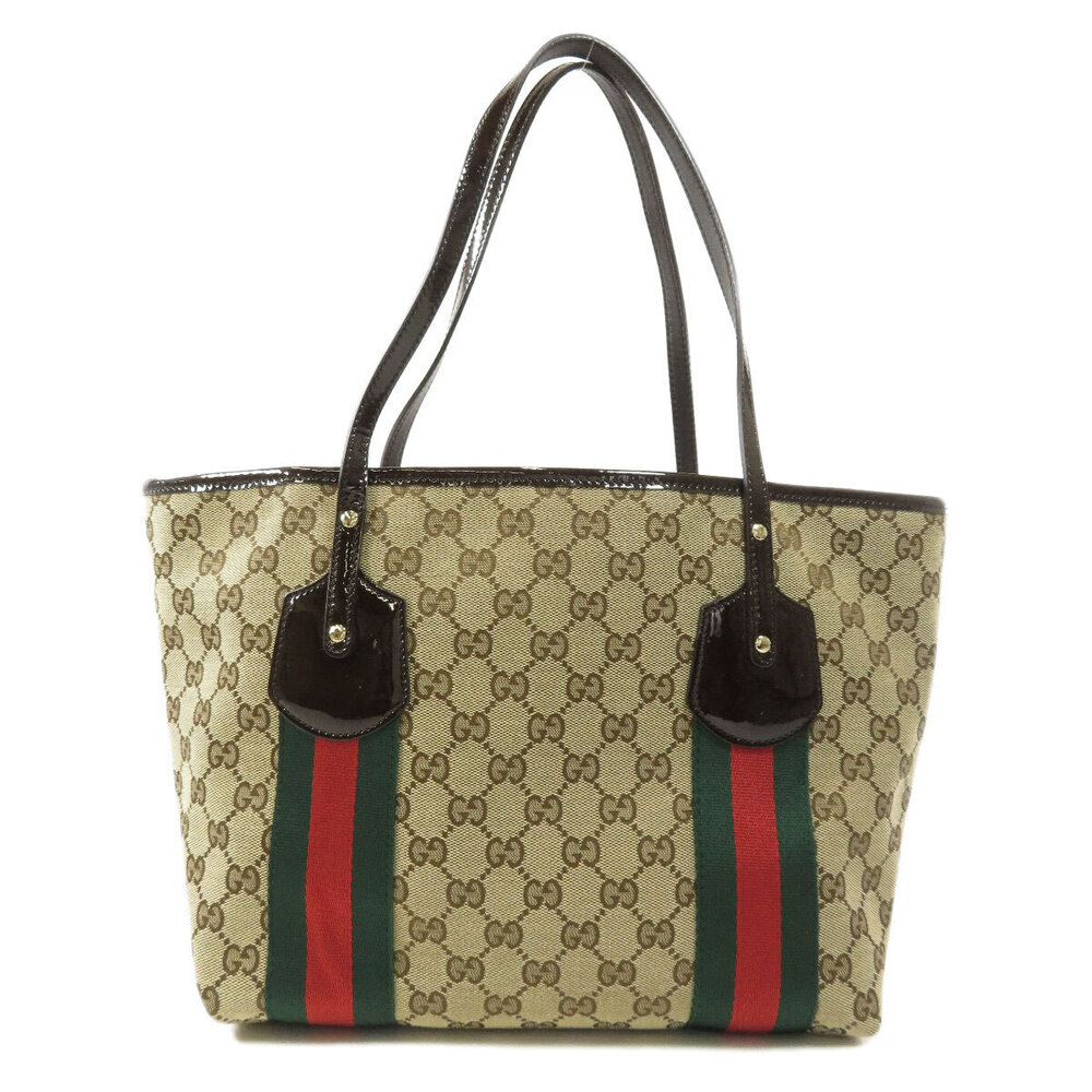 Gucci Canvas red Web green tote Jolie signature GG in Red Green